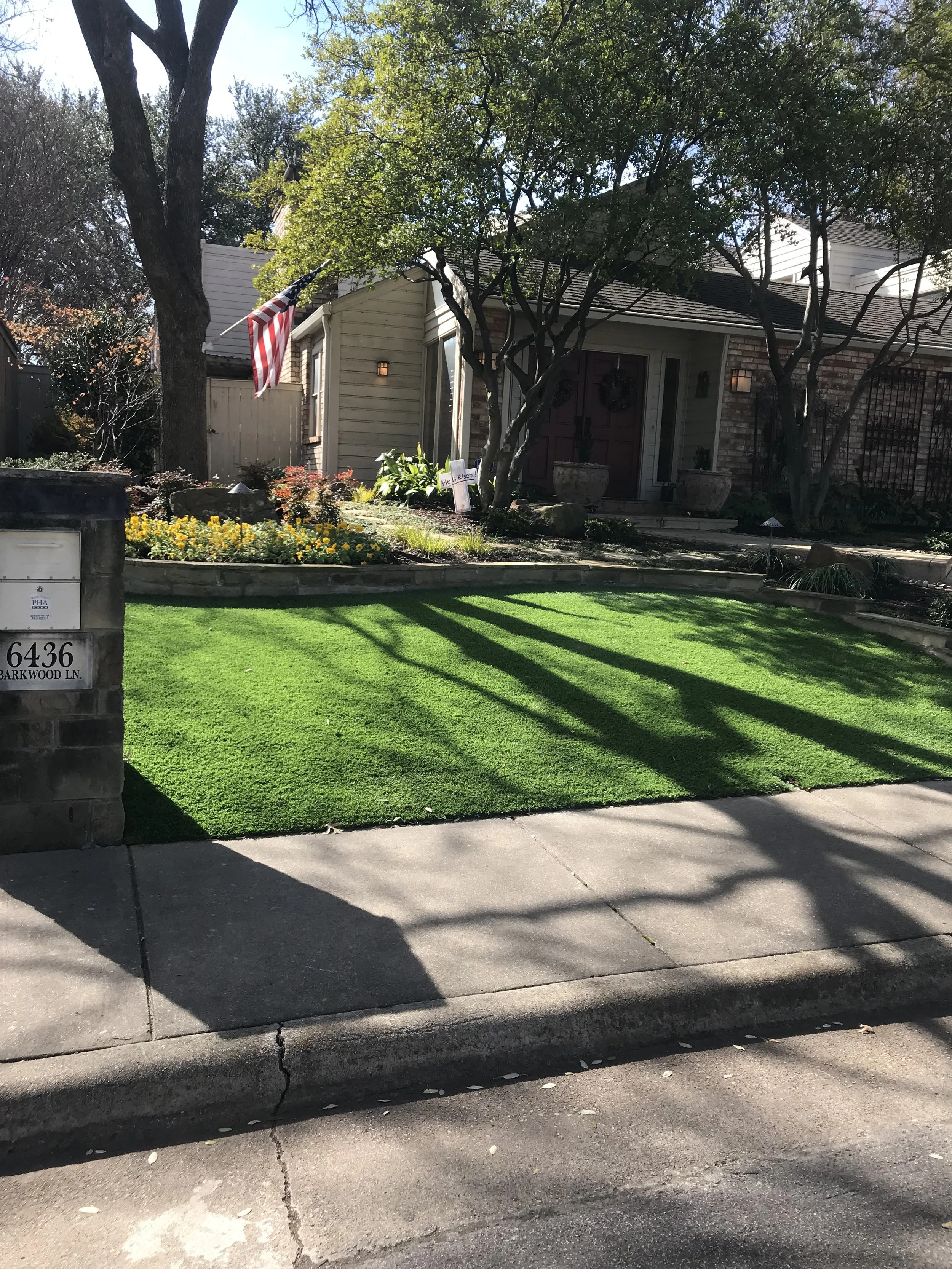 950 square feet Front Yard Turf Installation